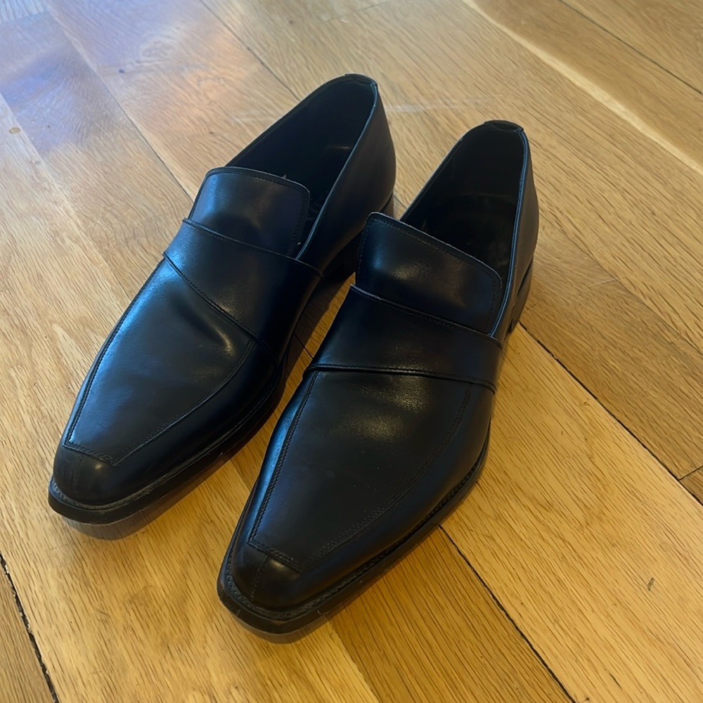 Prada Black Leather Dress Shoes